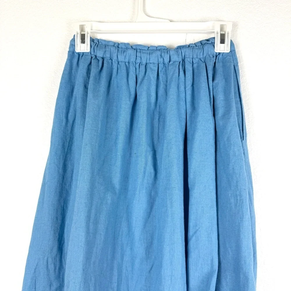 Abercrombie & Fitch Light Blue A-Line Skirt tie waist maxi skirt size XS